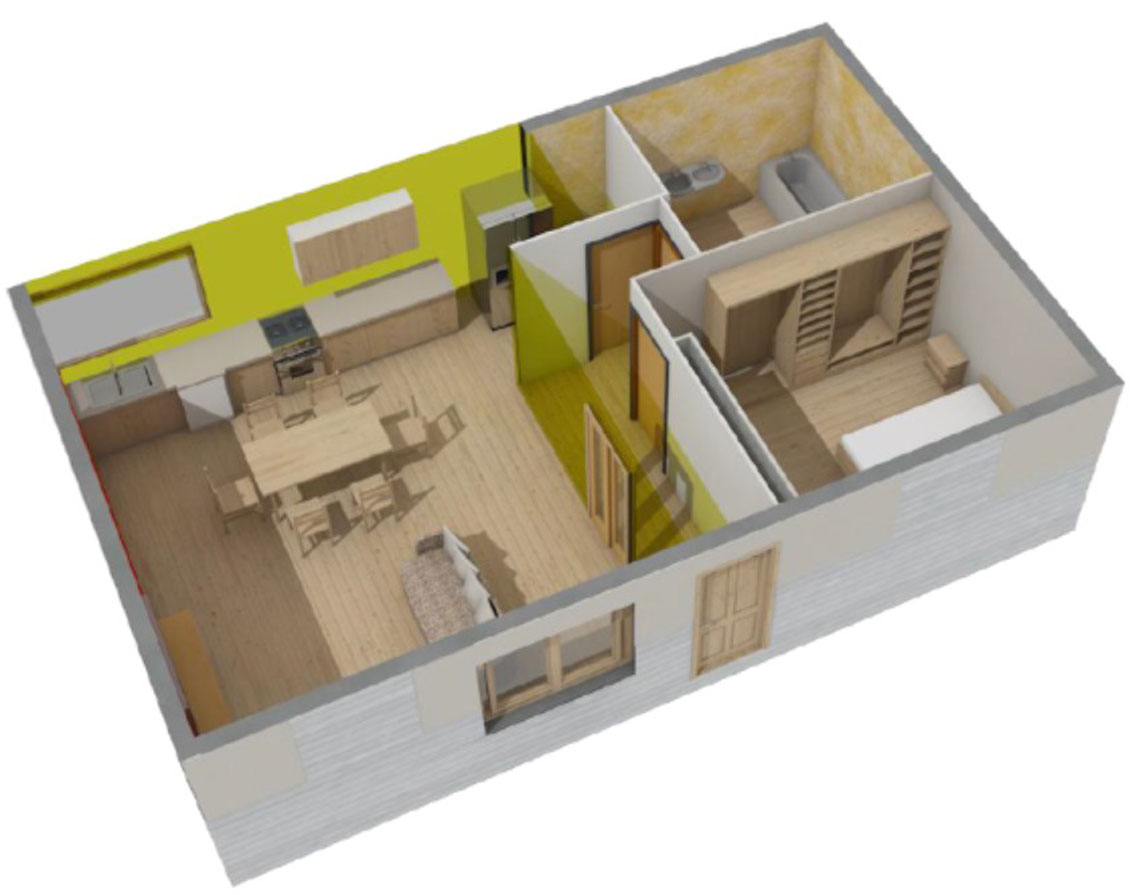 Plan 3D appartement témoin